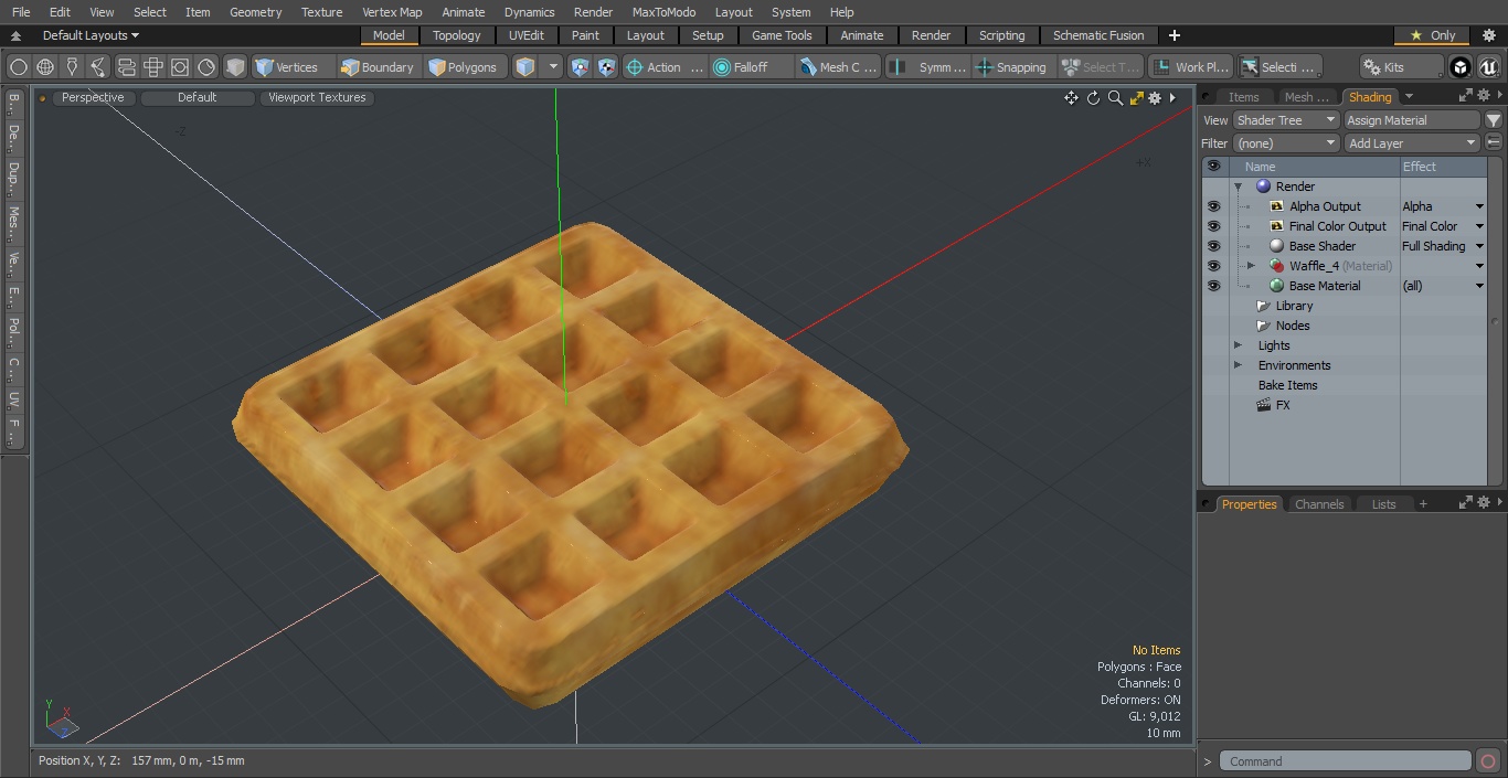 Small Square Waffle 3D model