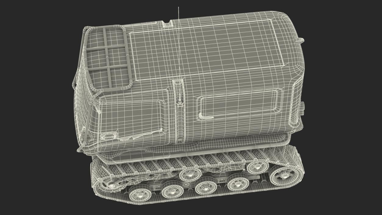 3D Snowy Venturi Polar Vehicle Simple Interior model