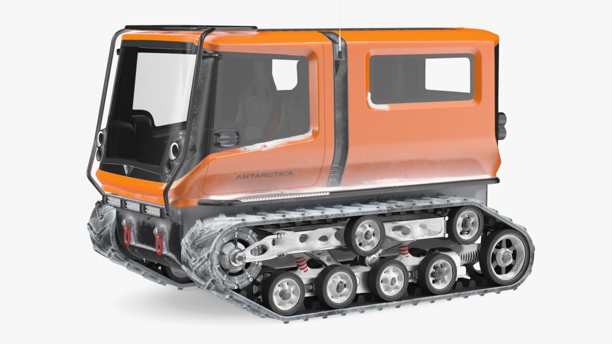 3D Snowy Venturi Polar Vehicle Simple Interior model