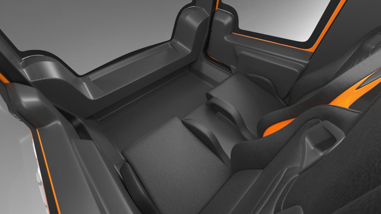 3D Snowy Venturi Polar Vehicle Simple Interior model