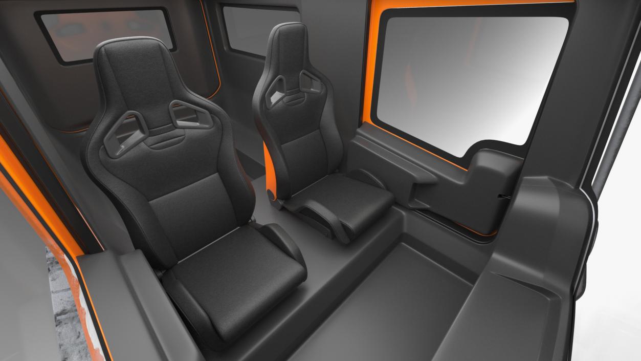 3D Snowy Venturi Polar Vehicle Simple Interior model