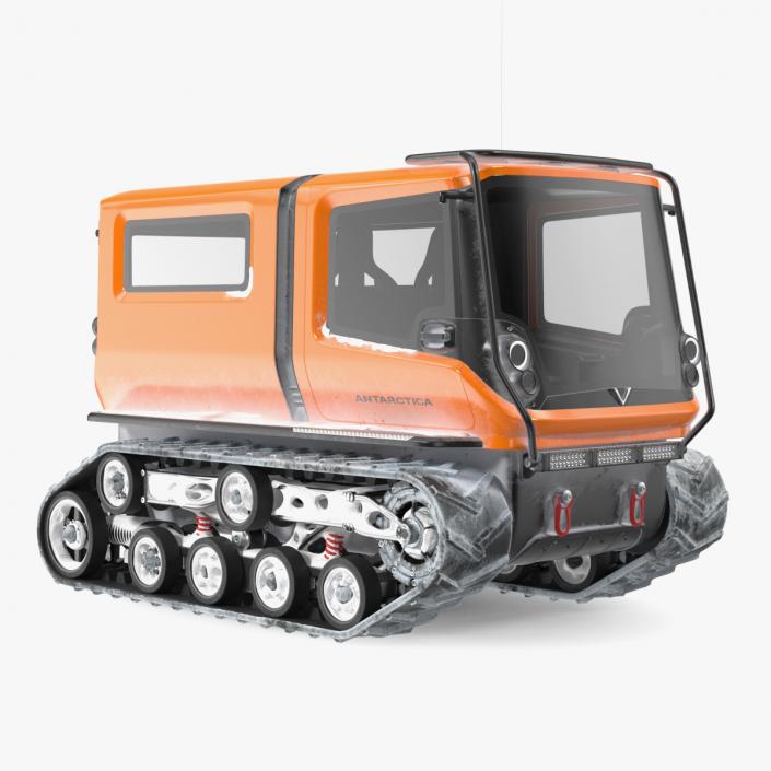 3D Snowy Venturi Polar Vehicle Simple Interior model