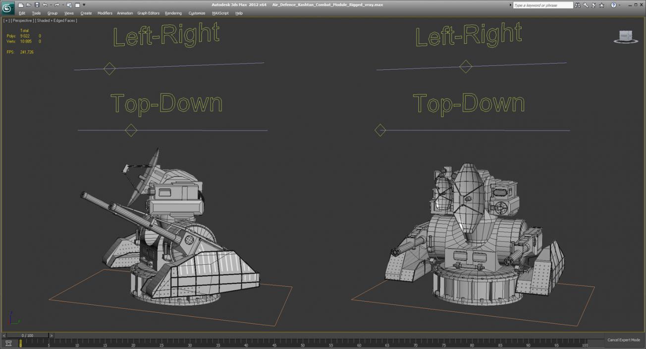 3D model Air Defence Kashtan Combat Module Rigged