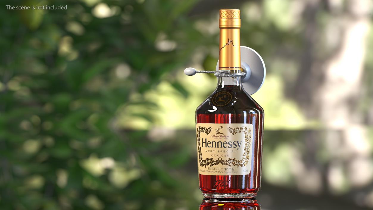 3D Hennessy VS Cognac with Anti Theft Tag model