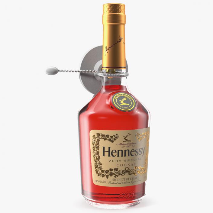 3D Hennessy VS Cognac with Anti Theft Tag model