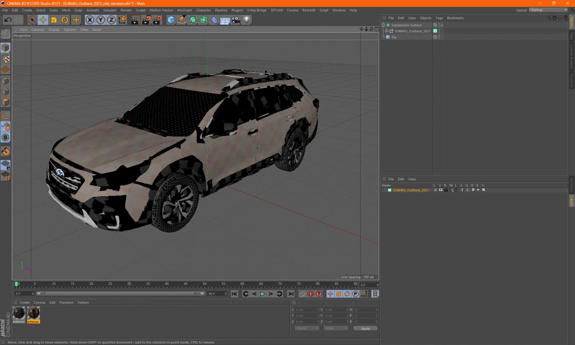 SUBARU Outback 2021 3D model