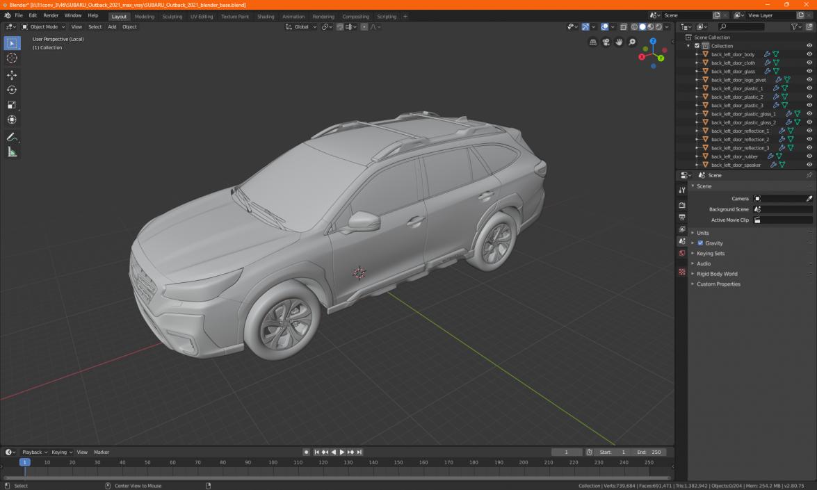 SUBARU Outback 2021 3D model