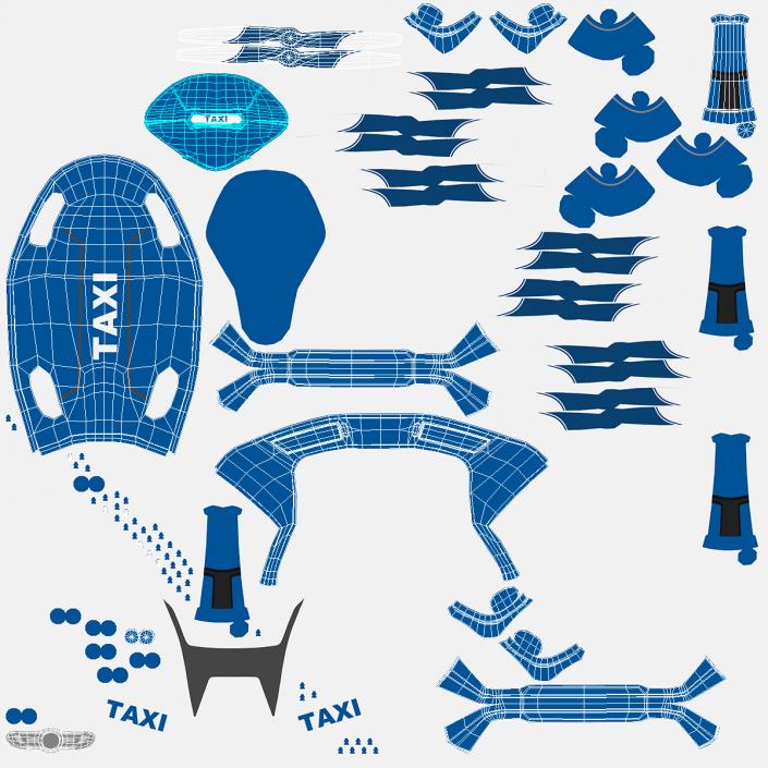 3D Drone Air Taxi Rigged