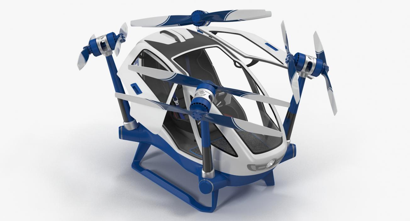 3D Drone Air Taxi Rigged