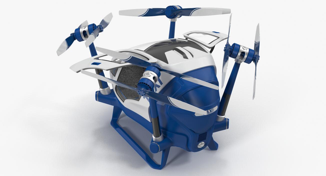 3D Drone Air Taxi Rigged