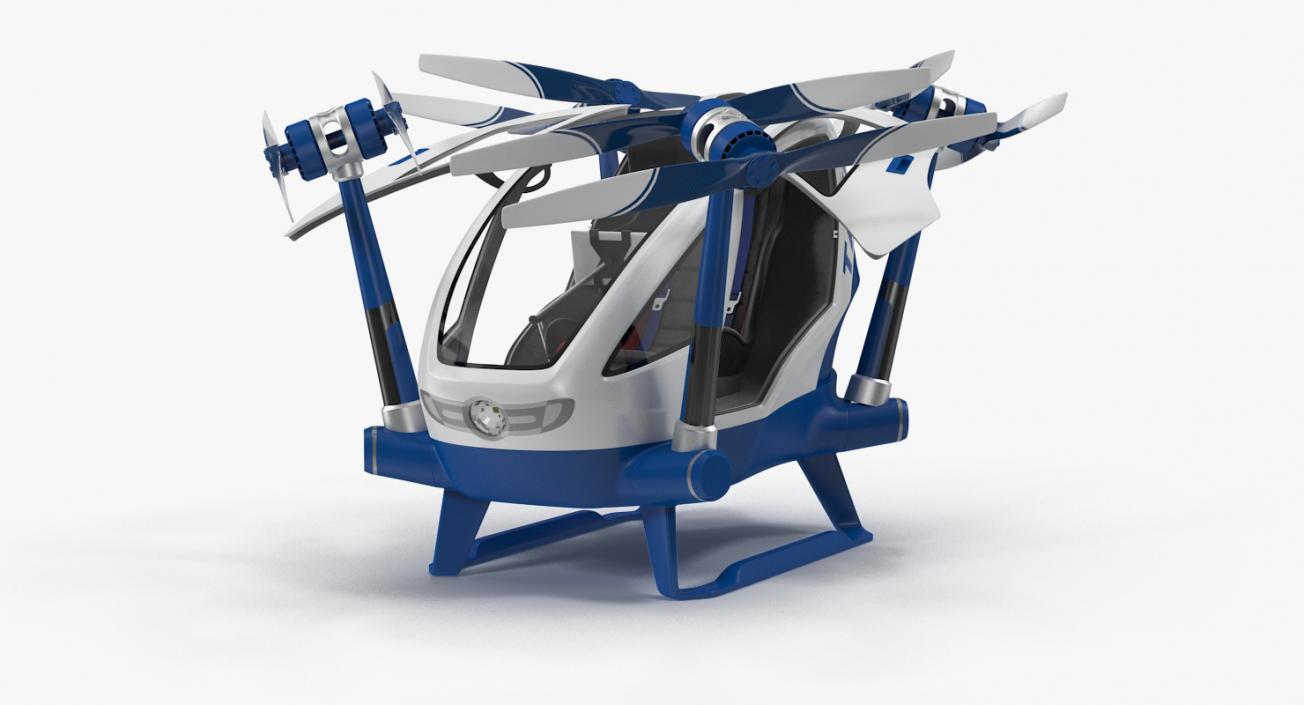 3D Drone Air Taxi Rigged