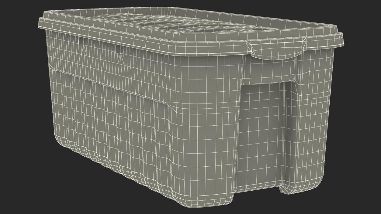 3D Rugged Polyethylene Storage Bin 50 Gallon