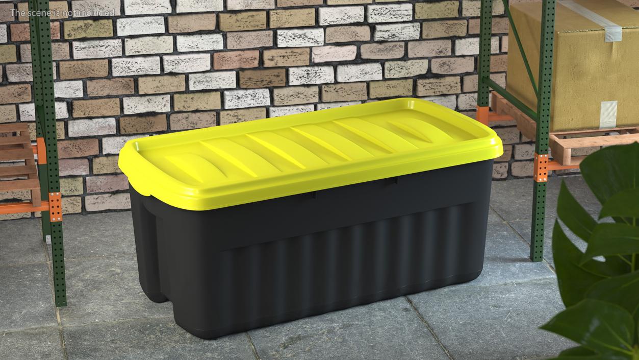 3D Rugged Polyethylene Storage Bin 50 Gallon