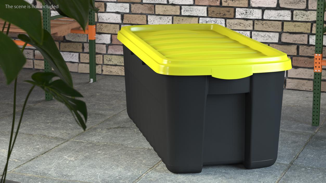 3D Rugged Polyethylene Storage Bin 50 Gallon