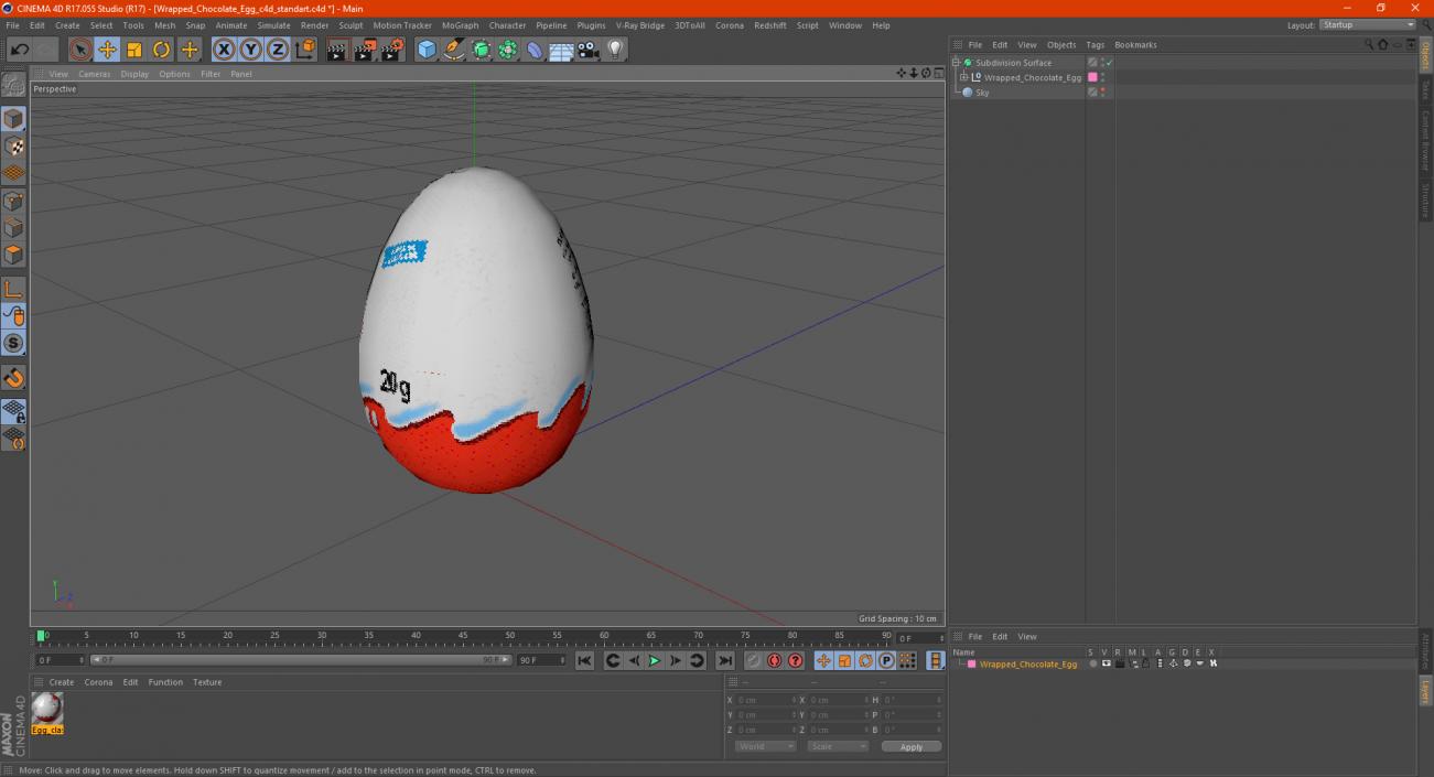 3D Wrapped Chocolate Egg