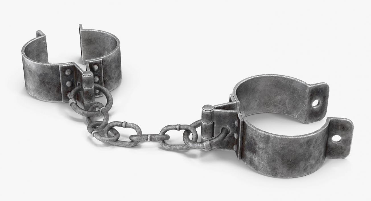 3D Old Metal Shackles model