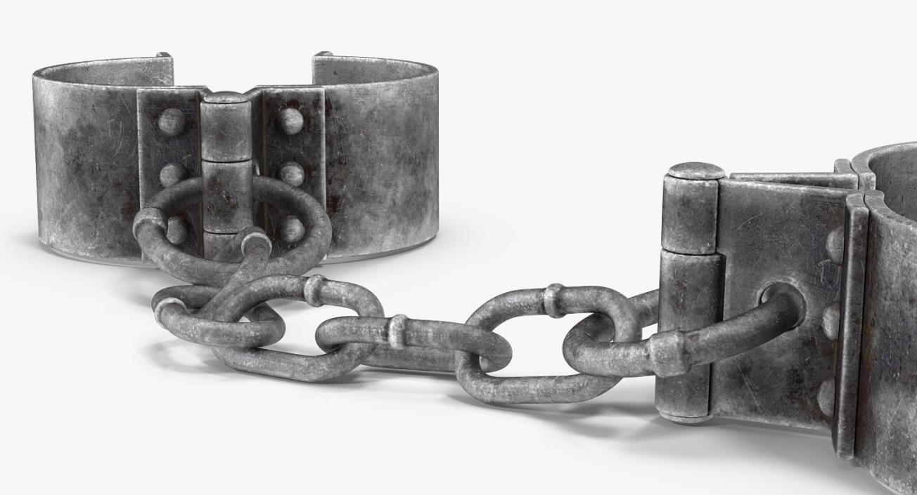 3D Old Metal Shackles model