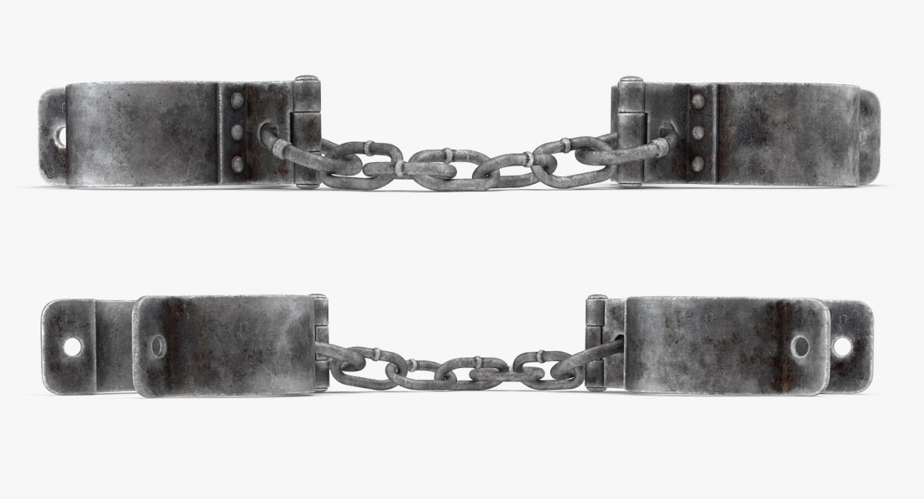 3D Old Metal Shackles model