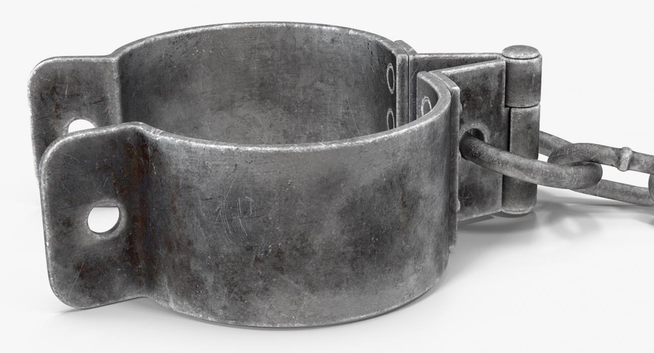 3D Old Metal Shackles model