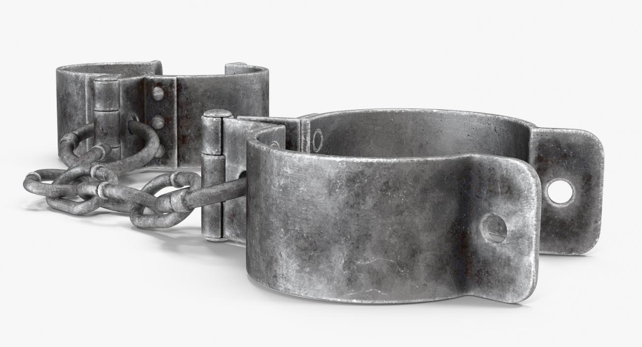 3D Old Metal Shackles model