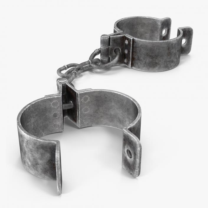 3D Old Metal Shackles model