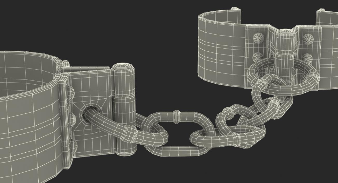 3D Old Metal Shackles model