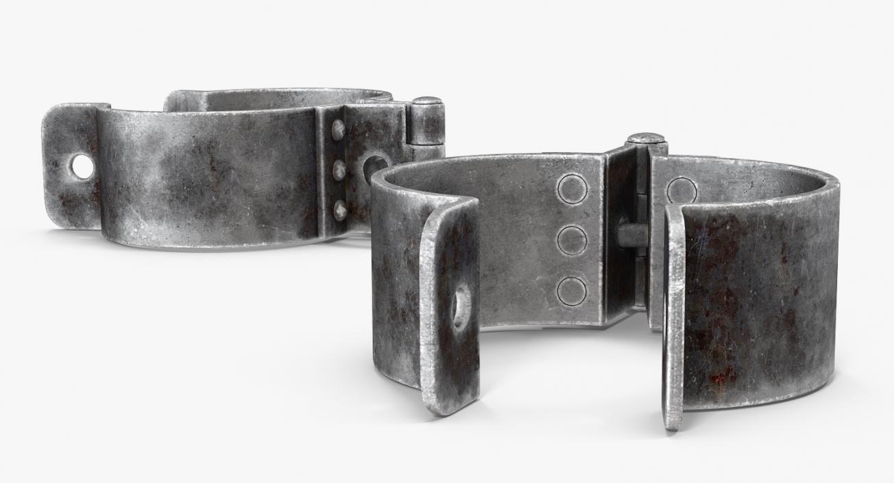 3D Old Metal Shackles model