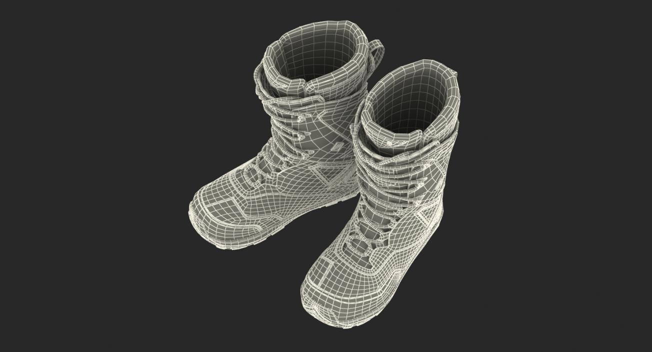 3D Camo Black Boots