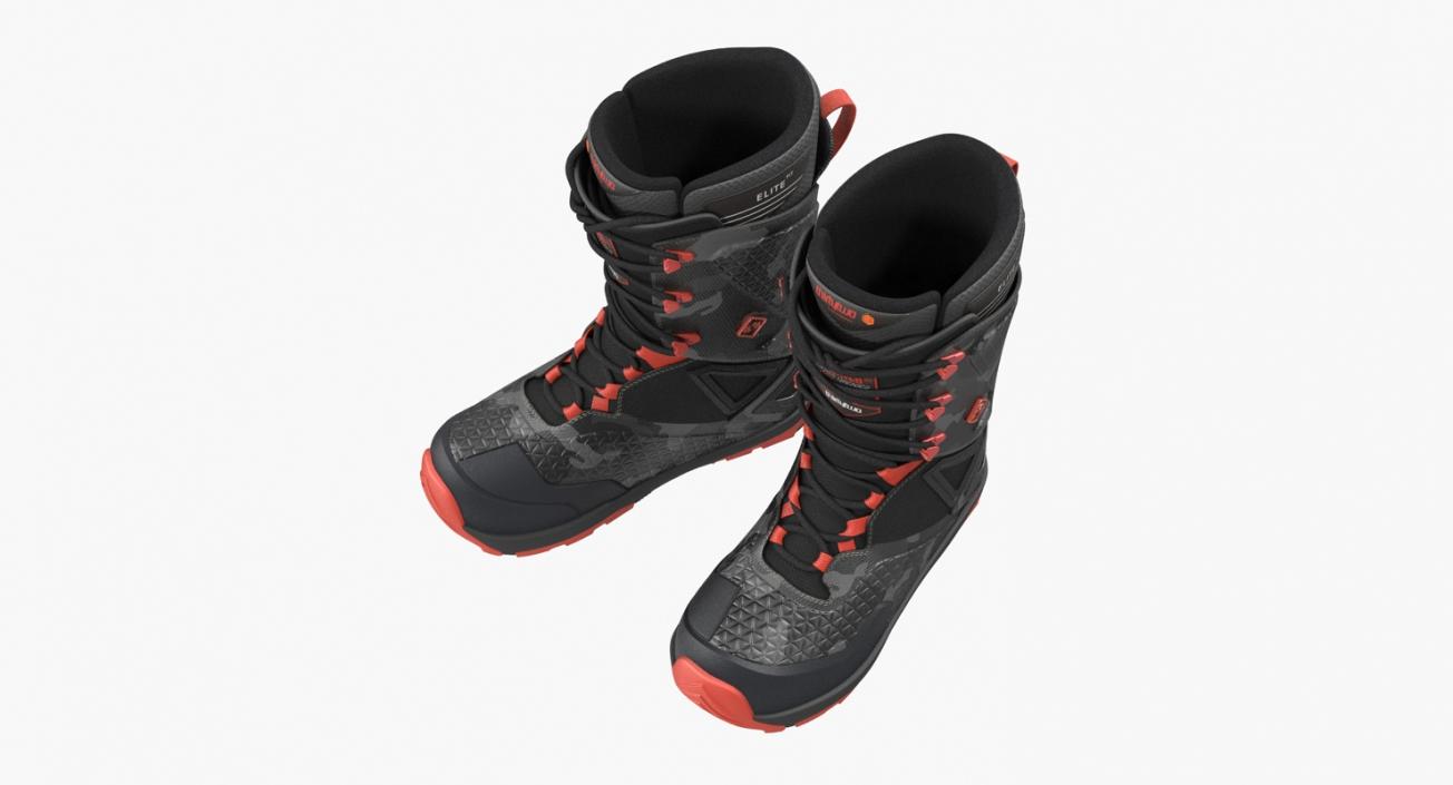 3D Camo Black Boots