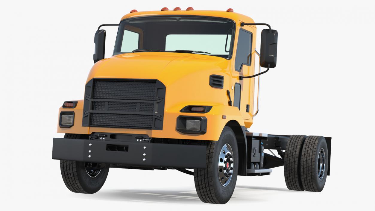 3D Medium-Duty Truck Rigged for Maya model