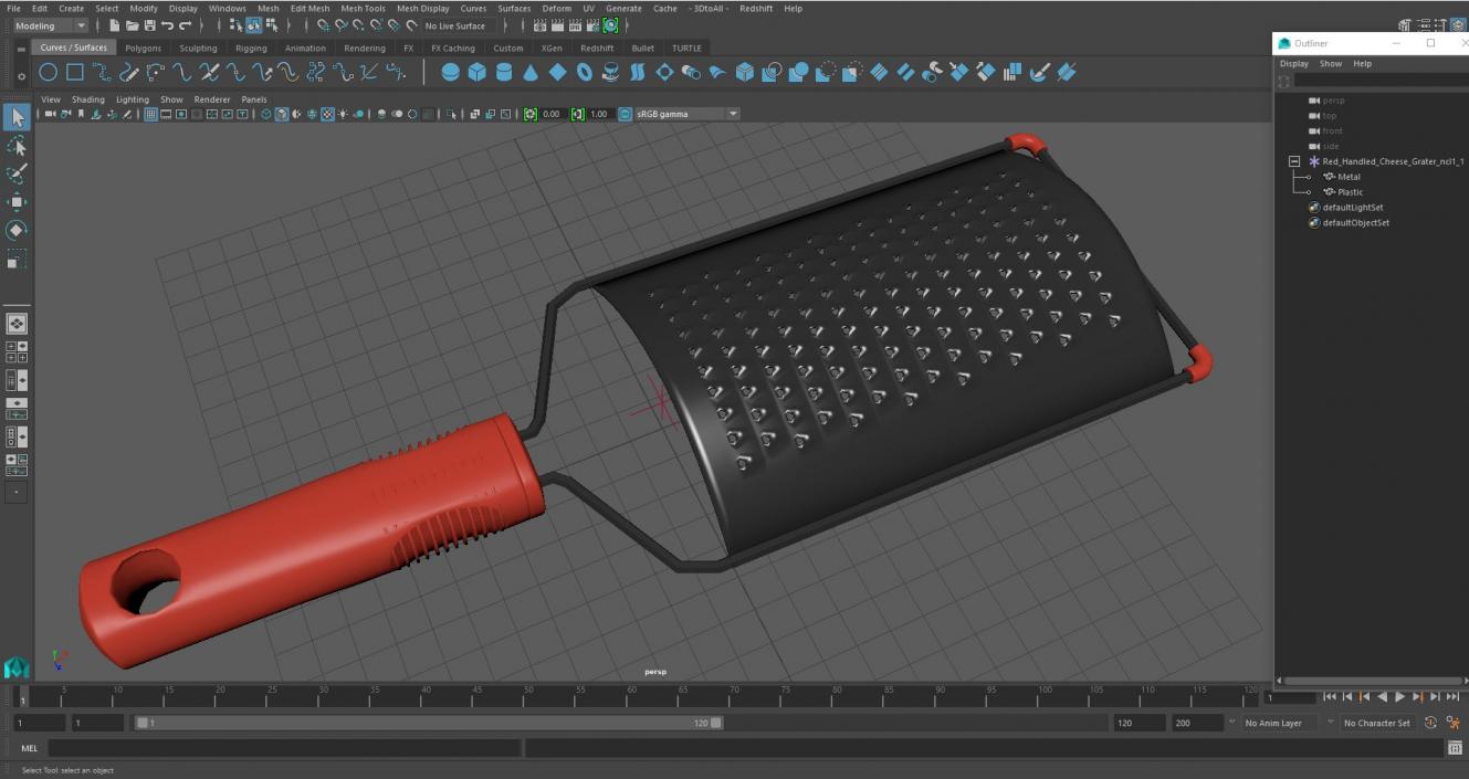 3D model Red Handled Cheese Grater