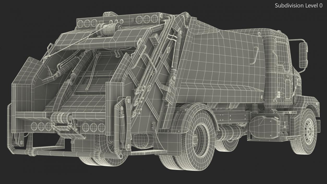 Mack MD6 Medium-Duty Garbage Truck 3D model