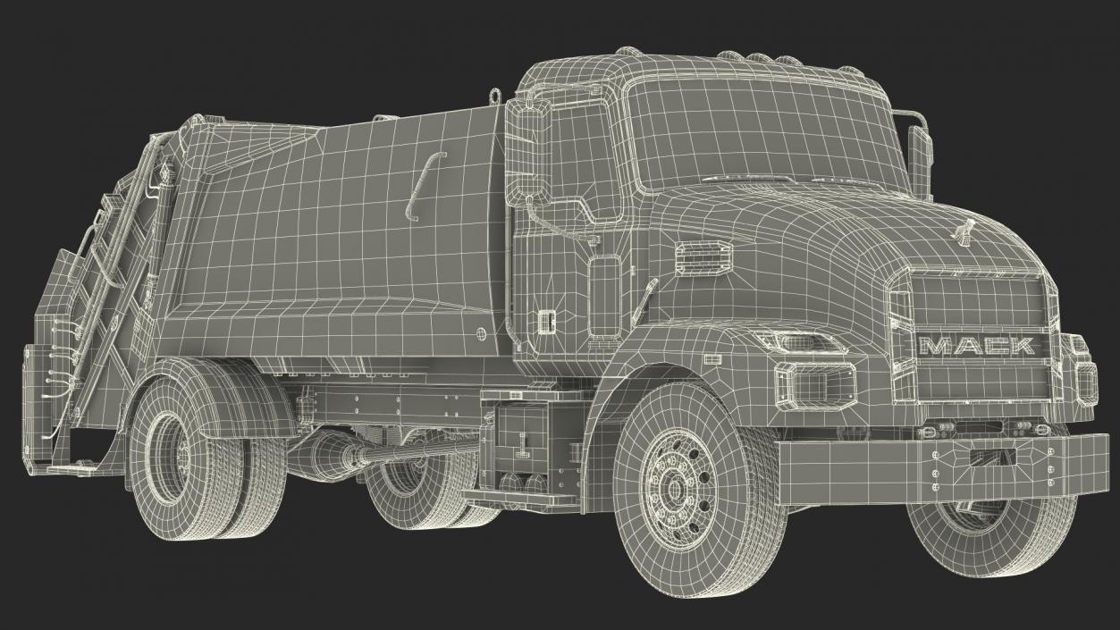 Mack MD6 Medium-Duty Garbage Truck 3D model