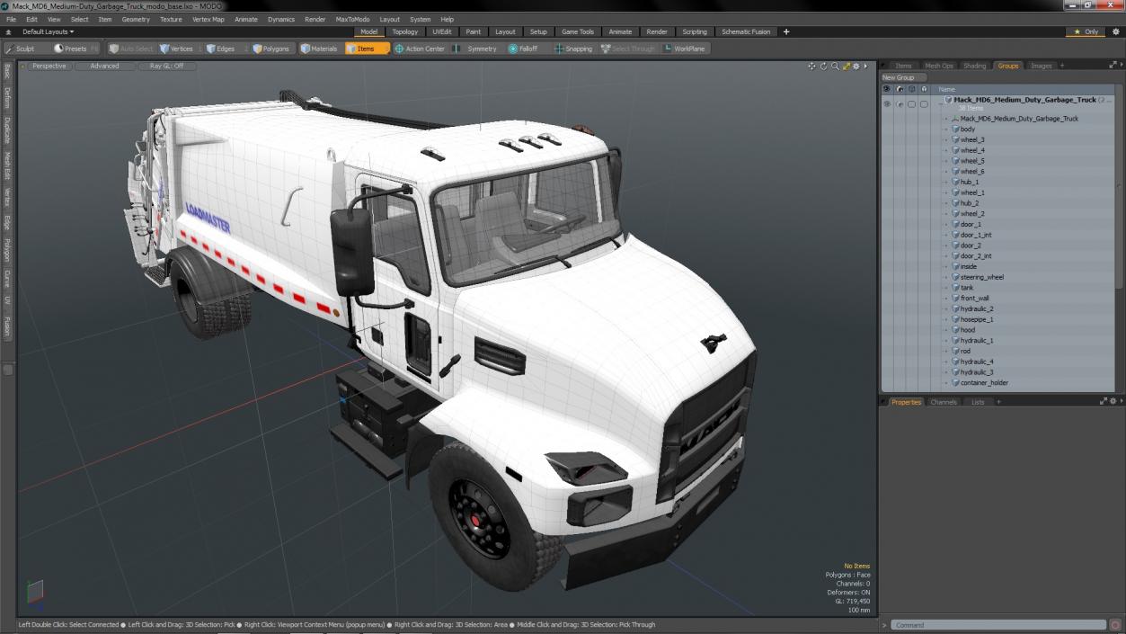 Mack MD6 Medium-Duty Garbage Truck 3D model