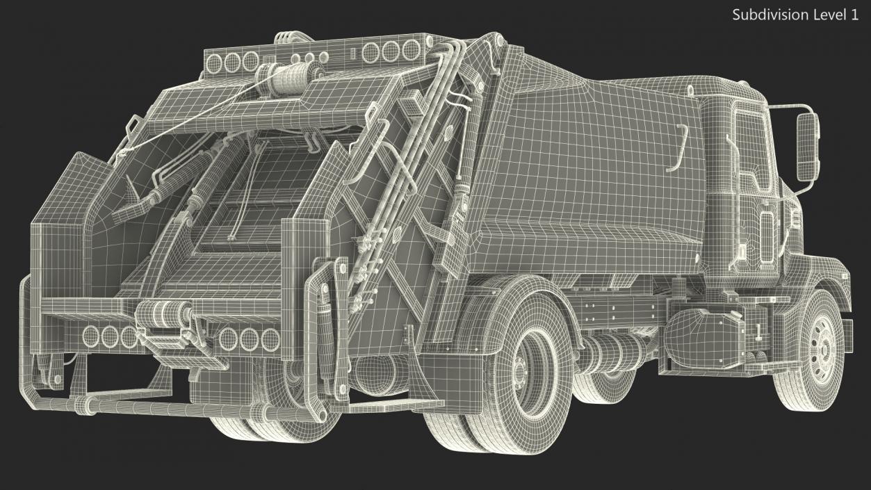 Mack MD6 Medium-Duty Garbage Truck 3D model