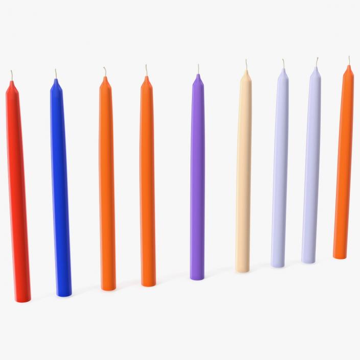 3D model Colored Candles