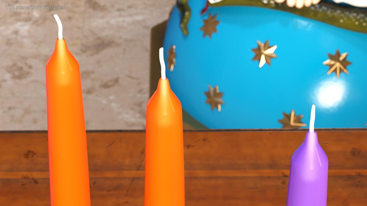 3D model Colored Candles