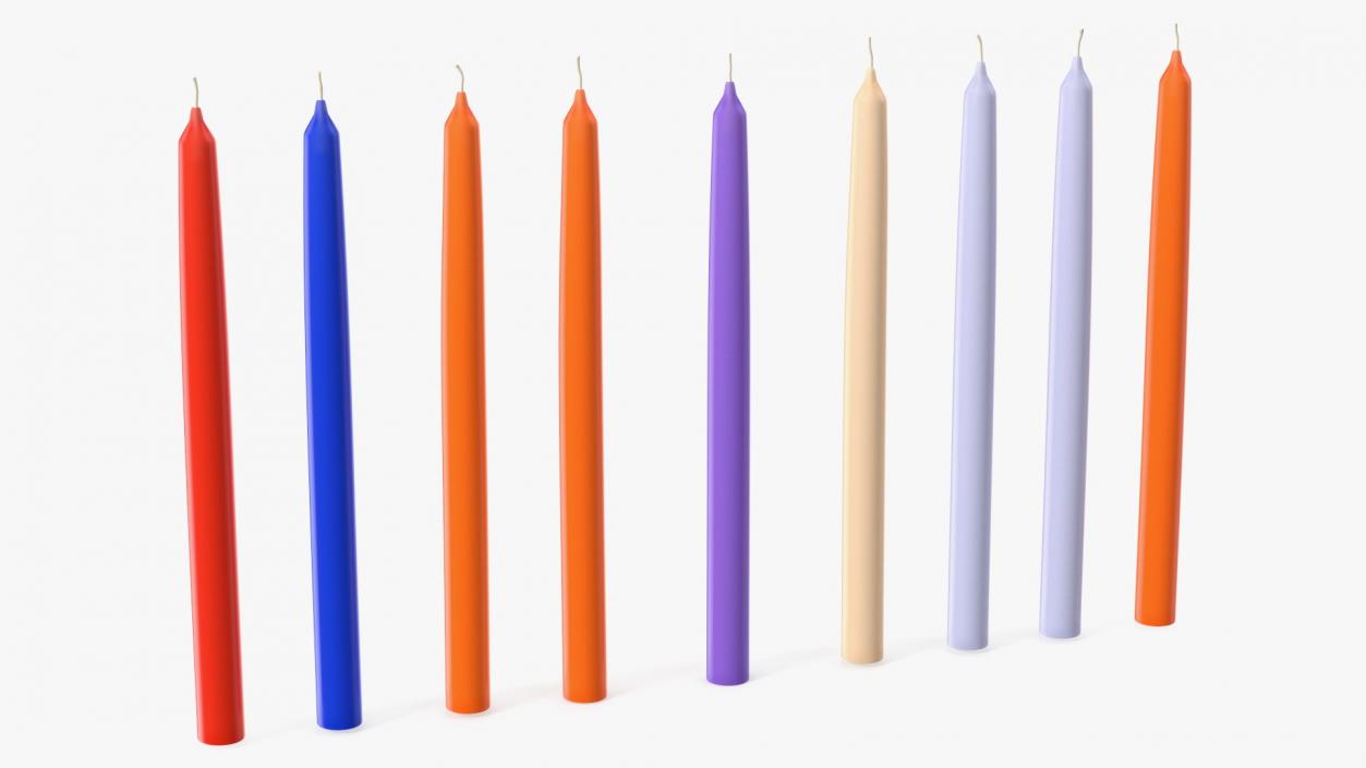 3D model Colored Candles