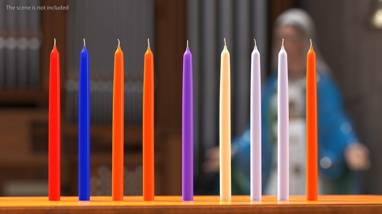 3D model Colored Candles