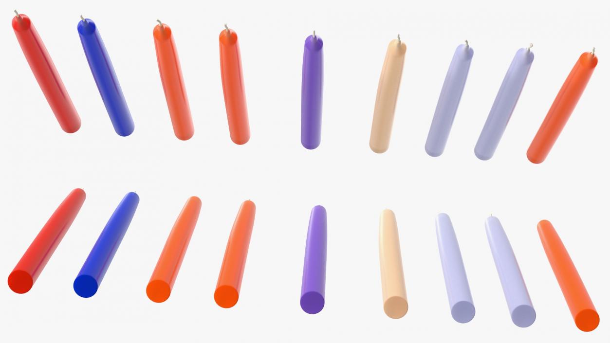 3D model Colored Candles