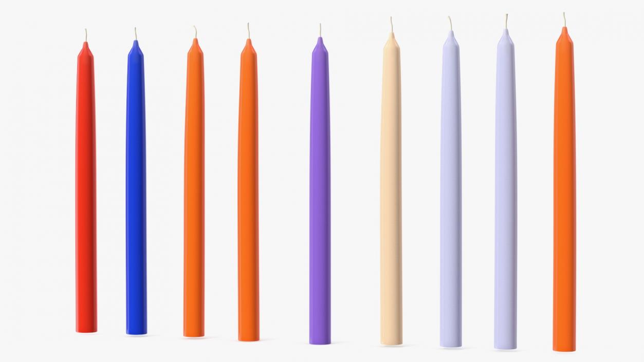 3D model Colored Candles