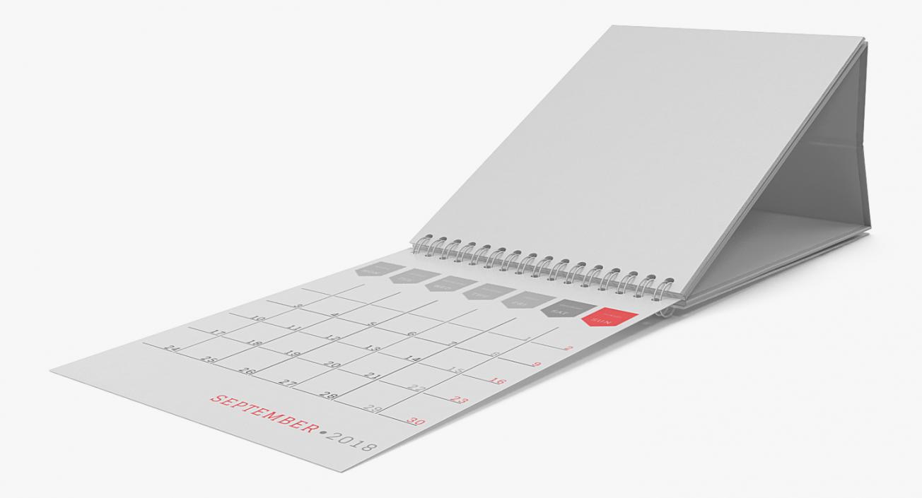 3D Desk Calendar model