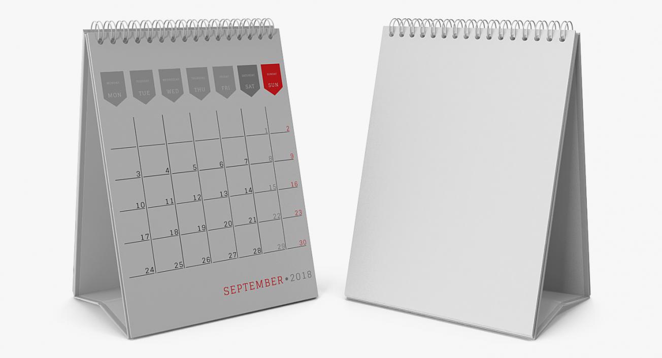 3D Desk Calendar model