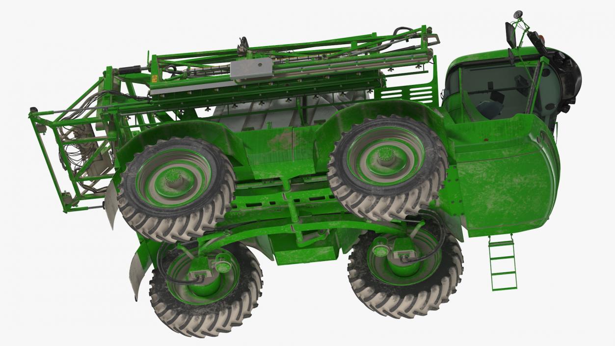 3D model Self Propelled Crop Sprayer Dirty Rigged