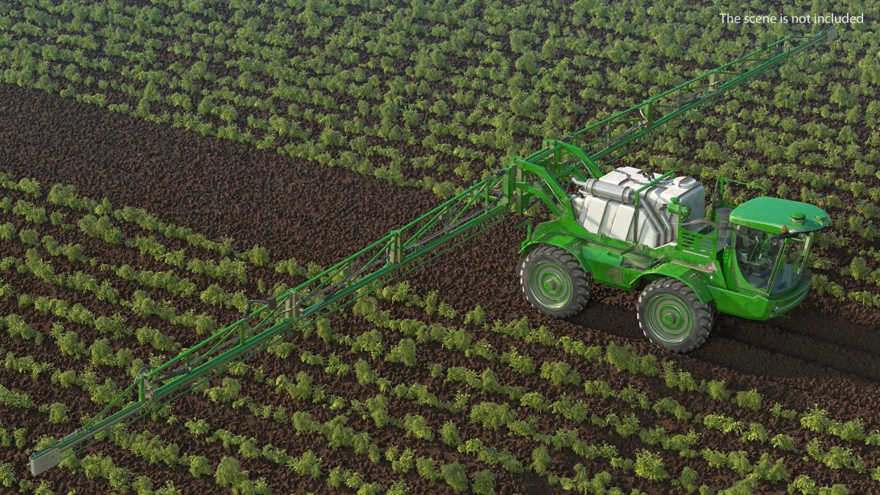 3D model Self Propelled Crop Sprayer Dirty Rigged