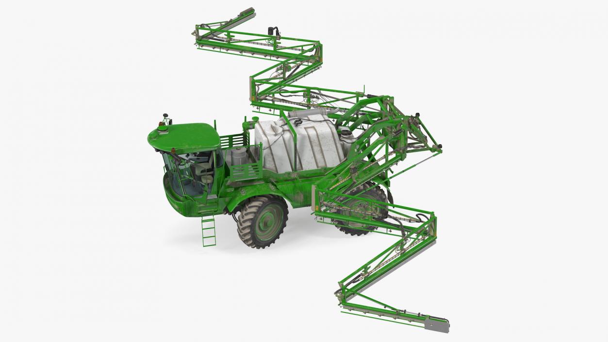 3D model Self Propelled Crop Sprayer Dirty Rigged