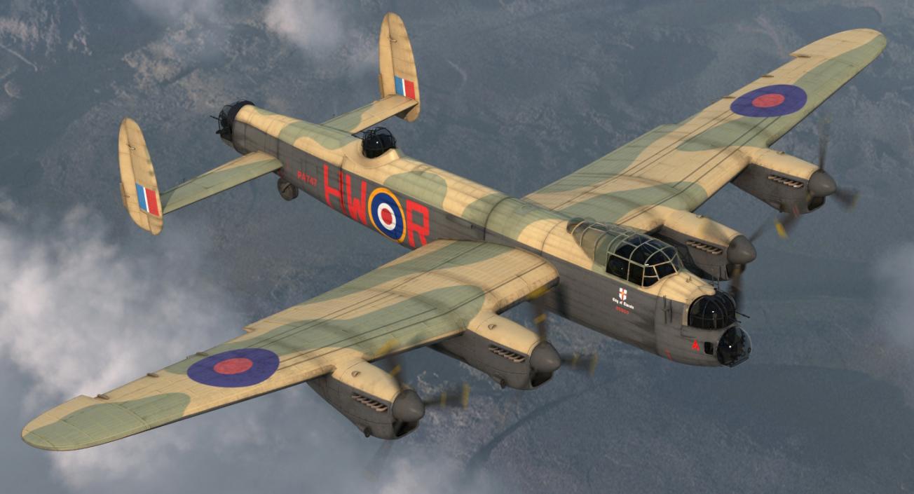 3D model WWII Rigged Bombers Collection