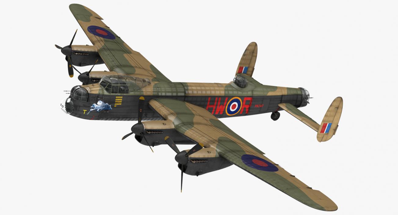 3D model WWII Rigged Bombers Collection