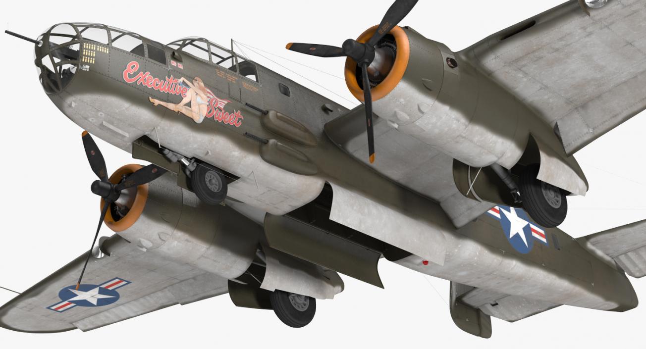 3D model WWII Rigged Bombers Collection