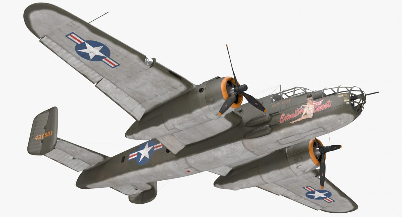 3D model WWII Rigged Bombers Collection